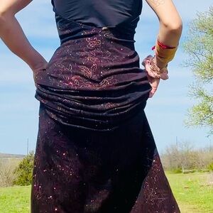 Elegant Black and red floral vintage Dress . Her original Dress ❤️🥰